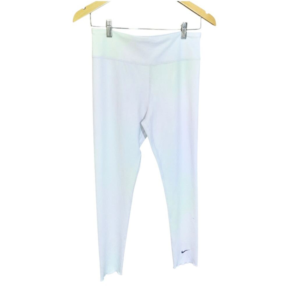 Nike One Womens Dri Fit High Rise Aura Training White Rainbow Leggings Small NWT